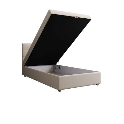 Jednolôžková posteľ 120x200 STIG COMFORT 7 s úložným priestorom - béžová