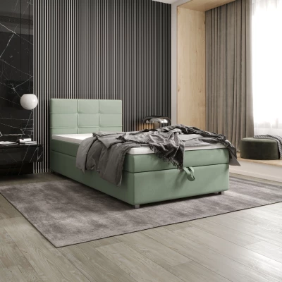 Jednolôžková posteľ 120x200 STIG COMFORT 7 s úložným priestorom - mätová