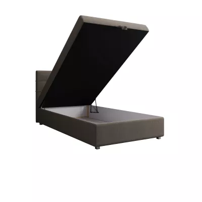 Jednolôžková posteľ 120x200 STIG COMFORT 7 s úložným priestorom - svetlo hnedá