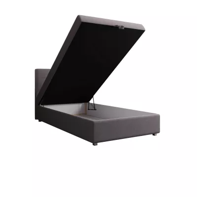 Jednolôžková posteľ 90x200 STIG 8 s úložným priestorom - šedá