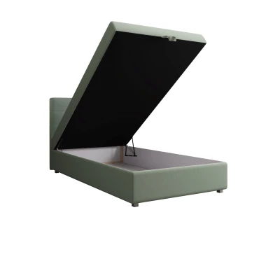 Jednolôžková posteľ 90x200 STIG 8 s úložným priestorom - mätová