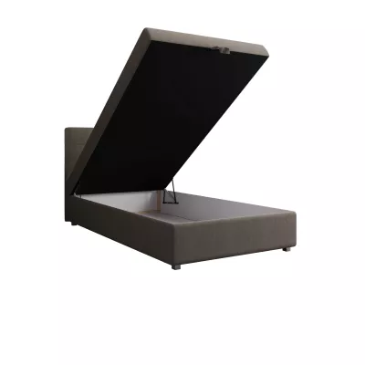 Jednolôžková posteľ 90x200 STIG 8 s úložným priestorom - svetlo hnedá