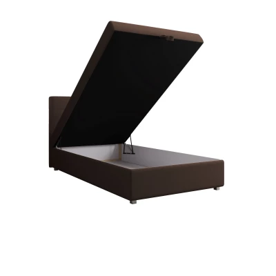 Jednolôžková posteľ 100x200 STIG 8 s úložným priestorom - hnedá