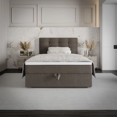 Jednolôžková posteľ 100x200 STIG 8 s úložným priestorom - svetlo hnedá