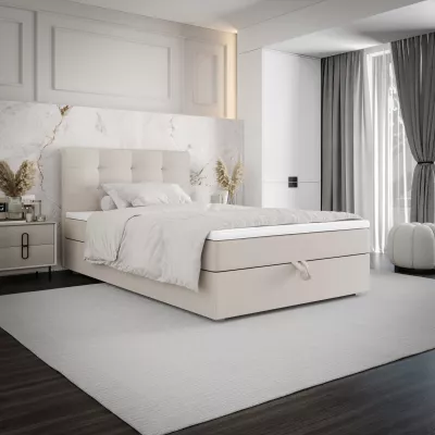 Jednolôžková posteľ 120x200 STIG 8 s úložným priestorom - béžová