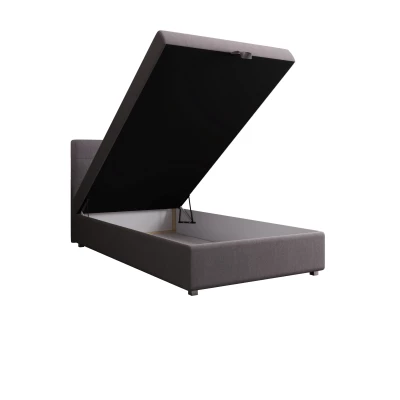 Jednolôžková posteľ 90x200 STIG COMFORT 8 s úložným priestorom - šedá