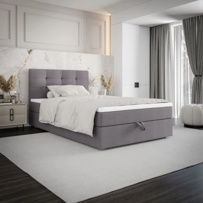 Jednolôžková posteľ 90x200 STIG COMFORT 8 s úložným priestorom - šedá