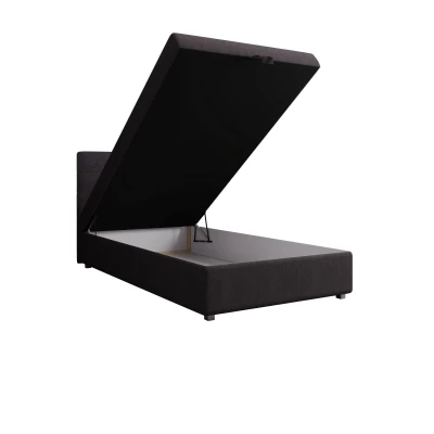 Jednolôžková posteľ 90x200 STIG COMFORT 8 s úložným priestorom - tmavo šedá