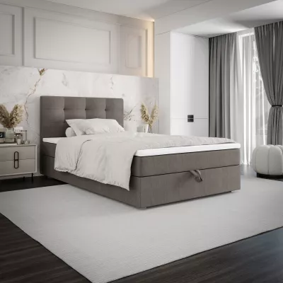 Jednolôžková posteľ 90x200 STIG COMFORT 8 s úložným priestorom - svetlo hnedá