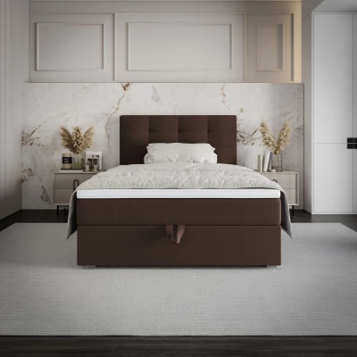 Jednolôžková posteľ 100x200 STIG COMFORT 8 s úložným priestorom - hnedá