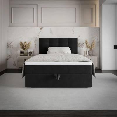 Jednolôžková posteľ 100x200 STIG COMFORT 8 s úložným priestorom - čierna