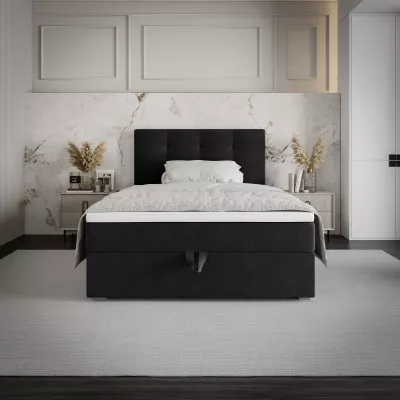 Jednolôžková posteľ 100x200 STIG COMFORT 8 s úložným priestorom - čierna