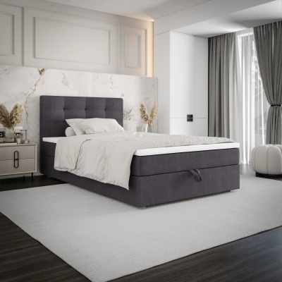 Jednolôžková posteľ 100x200 STIG COMFORT 8 s úložným priestorom - tmavo šedá