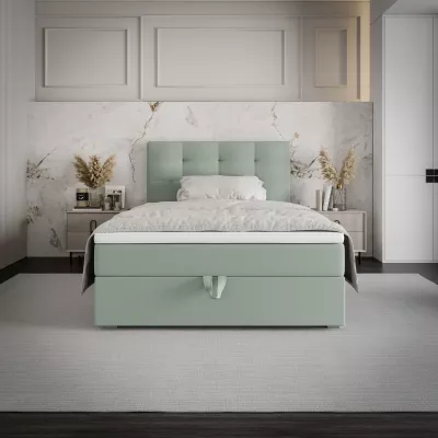 Jednolôžková posteľ 100x200 STIG COMFORT 8 s úložným priestorom - mätová