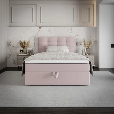 Jednolôžková posteľ 100x200 STIG COMFORT 8 s úložným priestorom - ružová