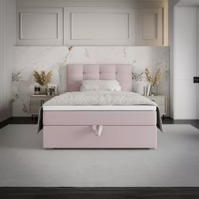 Jednolôžková posteľ 100x200 STIG COMFORT 8 s úložným priestorom - ružová