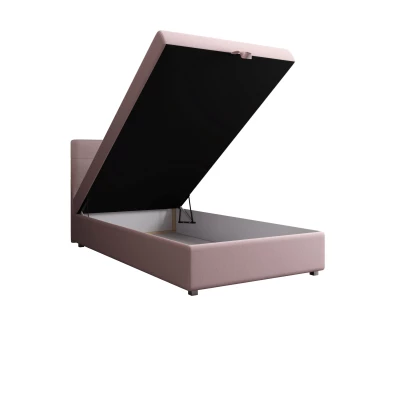 Jednolôžková posteľ 100x200 STIG COMFORT 8 s úložným priestorom - ružová