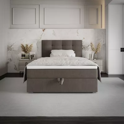 Jednolôžková posteľ 100x200 STIG COMFORT 8 s úložným priestorom - svetlo hnedá
