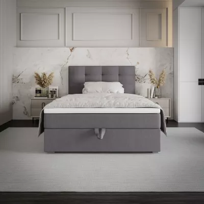 Jednolôžková posteľ 120x200 STIG COMFORT 8 s úložným priestorom - šedá