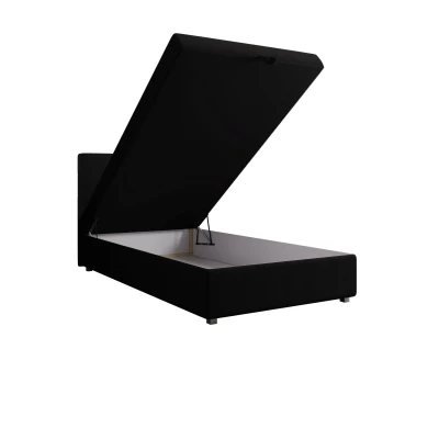 Jednolôžková posteľ 120x200 STIG COMFORT 8 s úložným priestorom - čierna