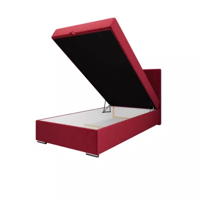 Jednolôžková čalúnená posteľ 120x200 HENIO 1 - červená