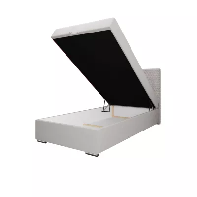 Jednolôžková čalúnená posteľ 90x200 HENIO COMFORT 1 - svetlo šedá