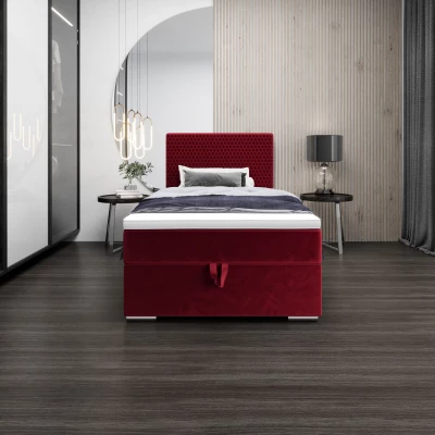 Jednolôžková čalúnená posteľ 90x200 HENIO COMFORT 1 - červená