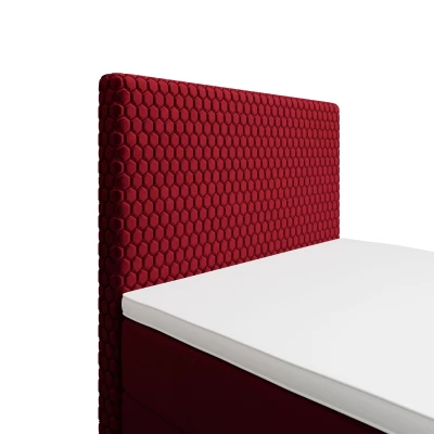 Jednolôžková čalúnená posteľ 90x200 HENIO COMFORT 1 - červená