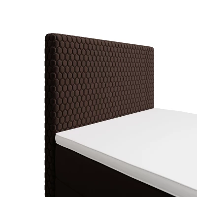 Jednolôžková čalúnená posteľ 90x200 HENIO COMFORT 1 - tmavo hnedá