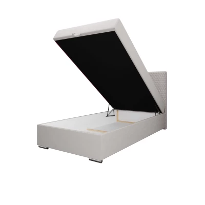 Jednolôžková čalúnená posteľ 100x200 HENIO COMFORT 1 - svetlo šedá