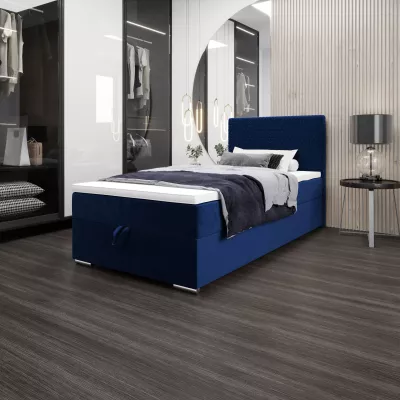 Jednolôžková čalúnená posteľ 100x200 HENIO COMFORT 1 - modrá