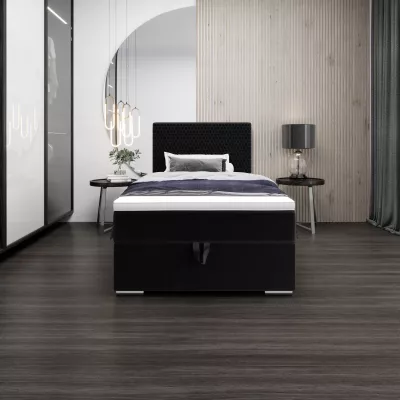 Jednolôžková čalúnená posteľ 120x200 HENIO COMFORT 1 - čierna