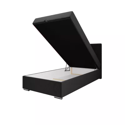 Jednolôžková čalúnená posteľ 120x200 HENIO COMFORT 1 - čierna