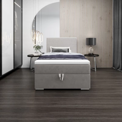 Jednolôžková čalúnená posteľ 120x200 HENIO COMFORT 1 - svetlo šedá