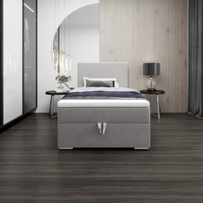 Jednolôžková čalúnená posteľ 120x200 HENIO COMFORT 1 - svetlo šedá