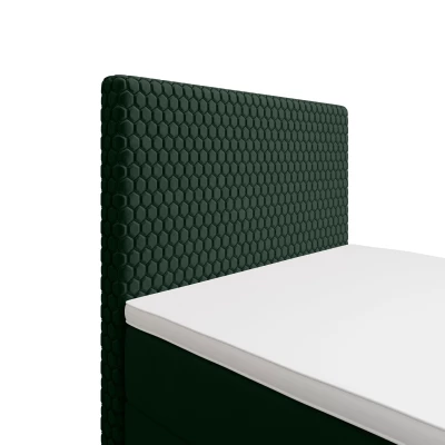 Jednolôžková čalúnená posteľ 120x200 HENIO COMFORT 1 - fľaškovo zelená