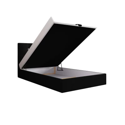 Kontinentálna jednolôžková posteľ 90x200 KALINA 1 - čierna