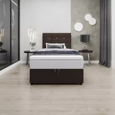 Kontinentálna jednolôžková posteľ 90x200 KALINA COMFORT 1 - hnedá