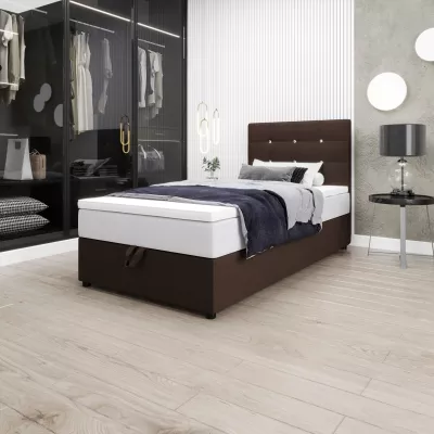 Kontinentálna jednolôžková posteľ 90x200 KALINA COMFORT 1 - hnedá