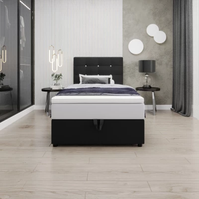 Kontinentálna jednolôžková posteľ 100x200 KALINA COMFORT 1 - čierna