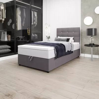 Kontinentálna jednolôžková posteľ 100x200 KALINA COMFORT 1 - šedá