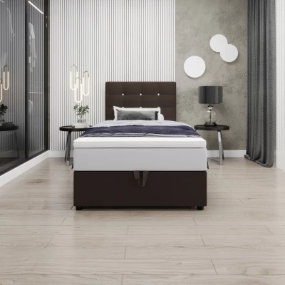 Kontinentálna jednolôžková posteľ 100x200 KALINA COMFORT 1 - hnedá