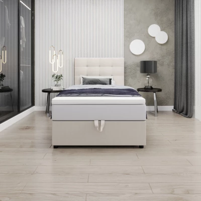 Kontinentálna jednolôžková posteľ 120x200 KALINA COMFORT 1 - béžová