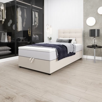 Kontinentálna jednolôžková posteľ 120x200 KALINA COMFORT 1 - béžová