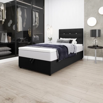 Kontinentálna jednolôžková posteľ 120x200 KALINA COMFORT 1 - čierna