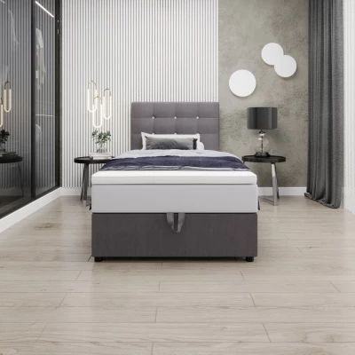 Kontinentálna jednolôžková posteľ 120x200 KALINA COMFORT 1 - šedá