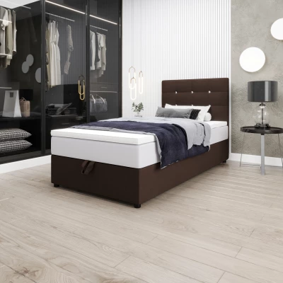 Kontinentálna jednolôžková posteľ 120x200 KALINA COMFORT 1 - hnedá