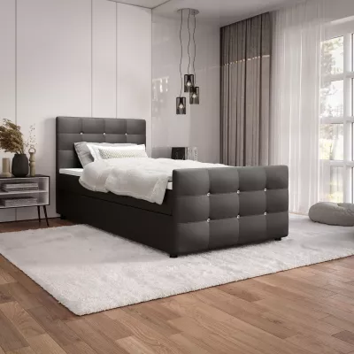 Jednolôžková posteľ 100x200 KAUR s úložným priestorom - grafit
