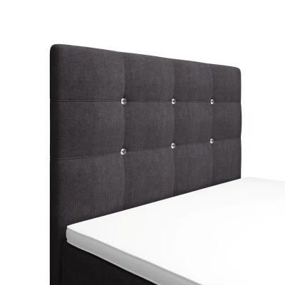 Jednolôžková posteľ 90x200 KAUR COMFORT s úložným priestorom - tmavo šedá