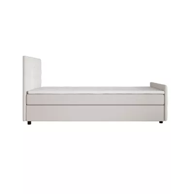 Jednolôžková posteľ 90x200 KAUR COMFORT s úložným priestorom - biela